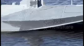 Ukraine release footage of 'Sea Baby' drone that crashed into Crimea's Kerch Bridge