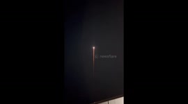 Space Debris Falling Through Atmosphere