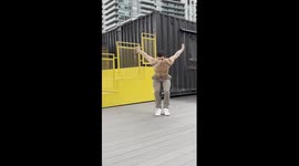 Man Performs Backflip Pistol Squat Combo