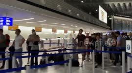 Germany: People Stranded At Frankfurt Airport After Severe Weather Cancels Dozens Of Flights