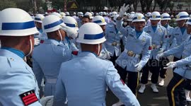 Indonesia Millitary Yell During Independence Day Ceremony in Jakarta, Indonesia