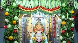 Devotees decorate Hindu deity statue with 180kg of vegetables