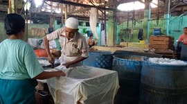 BIOGAS FROM TOFU FACTORY WASTEWATER/ EVERY DAY/ THIS TOFU FACTORY IS CAPABLE OF PRODUCING BETWEEN 15 TO 20 CUBIC METERS OF BIOGAS//