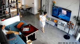 Frustrated boy wrecks TV screen with wooden sword post ad break in China