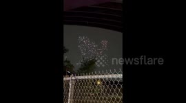 Drone Show at Hip-Hop 50th Anniversary Block Party in New York, NY, USA