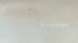 The National Agency for Disaster Management involved 2 helicopters to put out forest and land fires in South Kalimantan