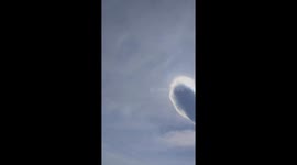 Clouds with strange colors fly in the sky of Vietnam