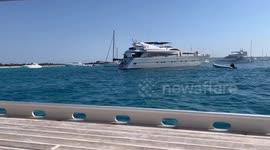 Yacht Passengers Evacuate Moments Before Blaze