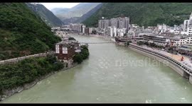 Tourists Walk Across Luding Bridge in Garze, China