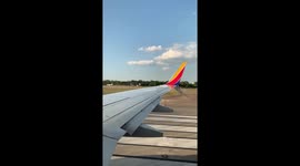 Southwest Airlines Engine Bursts into Flame While Taking Off