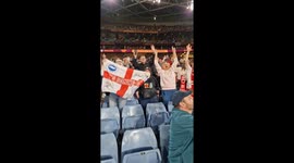 England fans sing Sweet Caroline at Stadium Australia ahead of the FIFA Women's World Cup Final