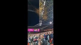 Spain fans celebrate their team's victory & title in the FIFA Women's World Cup Final