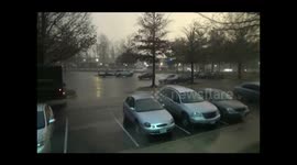 Rare February Severe Thunderstorm In Frederick, Maryland - 02/24/16