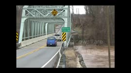 The Flooded Monocacy River in Frederick, Maryland