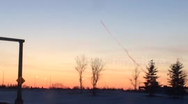 Rocket Appears in Manitoba Sky