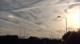 Beautiful cloud and light phenomenon over Germany