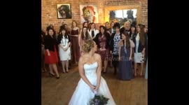 Bride Throwing the bouquet