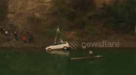 Man survives shocking car accident off cliff