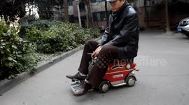 60-year-old man builds tiny, working car for £150