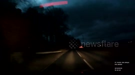 Car dashcam captures 'meteor' over Scotland