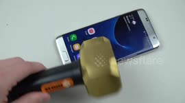 Samsung Galaxy S7 Edge Hammer & Knife Scratch Test