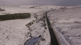 Aerial Footage Of Snow On Glenshane Pass - March 2nd 2016