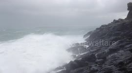 Footage of Storm Jake hitting the Cornish coast