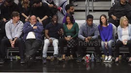 Kevin Hart and fiance share some laughs courtside at LA Clippers game