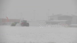 Snow clearance starts at Leeds Bradford Airport
