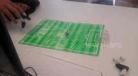 Goal from half way line on finger football