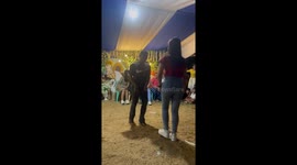 Energetic reveller impresses wedding party dance date with awesome crip walk dance