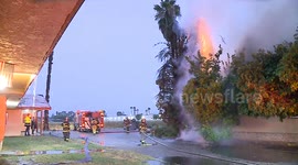 Convalescent Hospital Building Catches Fire Threatening Multiple Patients Housed in Nearby Apartments