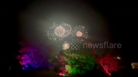 Fireworks over Beautiful Days festival in Exeter