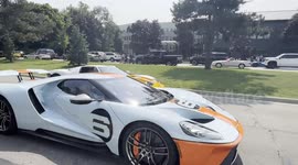 Ford GT and GT40 Cruising Down Woodward Ave