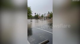 Tropical Storm Hilary: Video shows flooded parking lot in Palm Desert, California