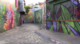 Graffiti for The Blind to See in Sao Paulo, Brazil