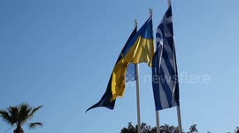Ukrainian president meets European leaders in Greece