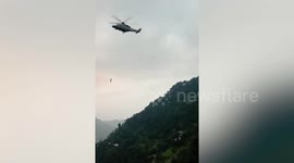 Child winched to safety from stricken Pakistan cable car