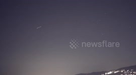 Latest Starlink satellite train seen racing across sky in Switzerland