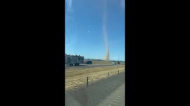 Huge Dust Devil Off The Highway