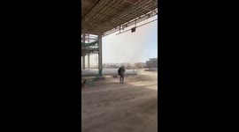 Dust Devil Sweeps Through Worksite