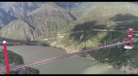 The Luding Dadu River Bridge in Garze, China