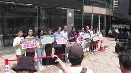 Hong Kong residents voice opposition to Japan's discharge of radioactive wastewater