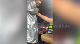 Five people injured when pavilion collapses during storm in Thailand