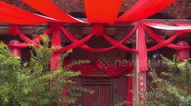 Traditional group wedding held on Chinese Valentine's Day in China's Shanxi