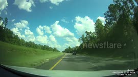 Impatient Driver Tries To Weave Between Cars