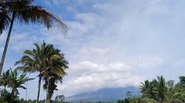 The peaceful life of the people at the foot of Mount Semeru, Lumajang, East Java, Indonesia.