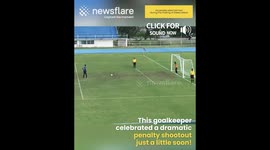 Goalkeeper celebrates too early and loses the game