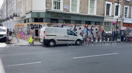Preparations for the Notting Hill Carnival in London