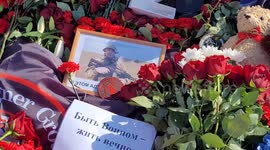 Tribute to PMC Wagner in St Petersburg, Russia